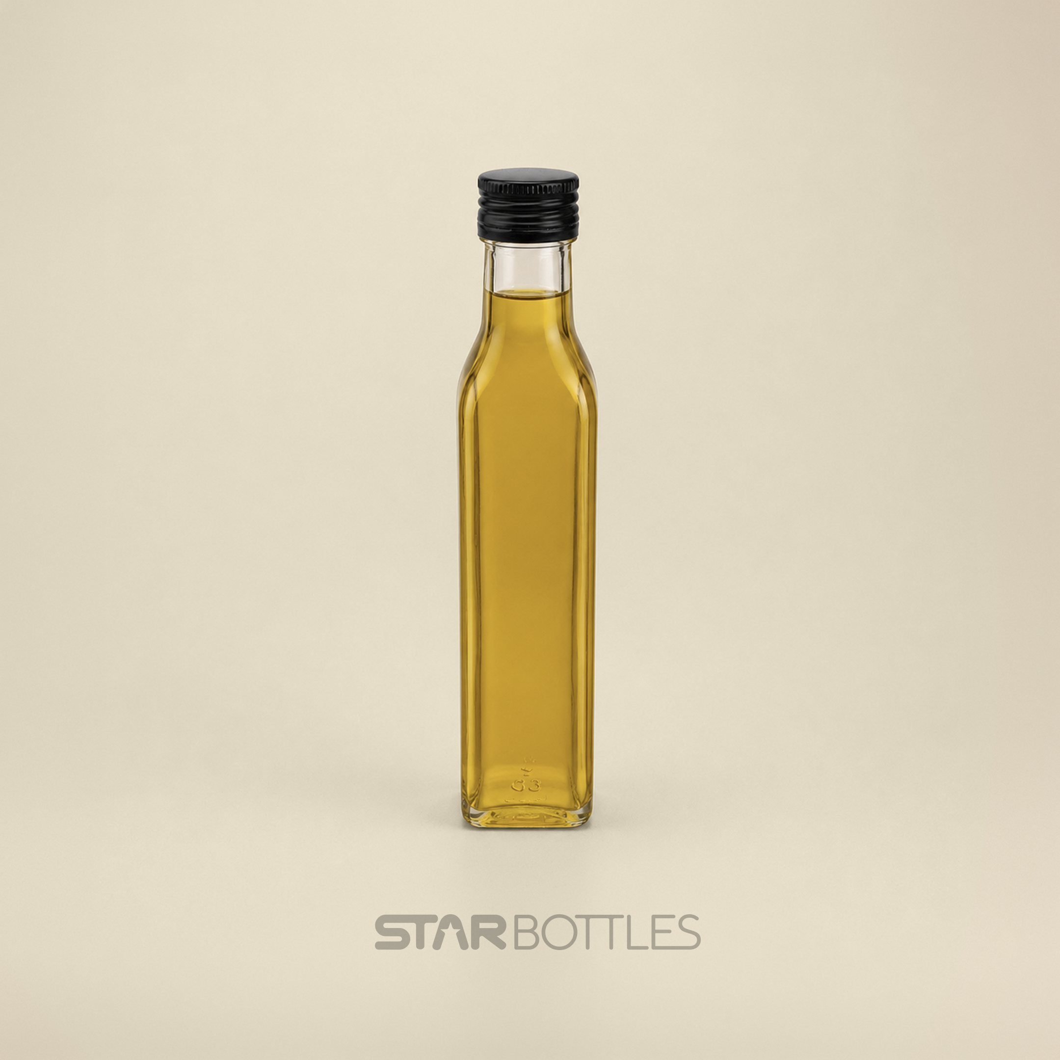AI - 250 ML MARASCA SQUARE GLASS BOTTLE 31.5MM 48 N 3