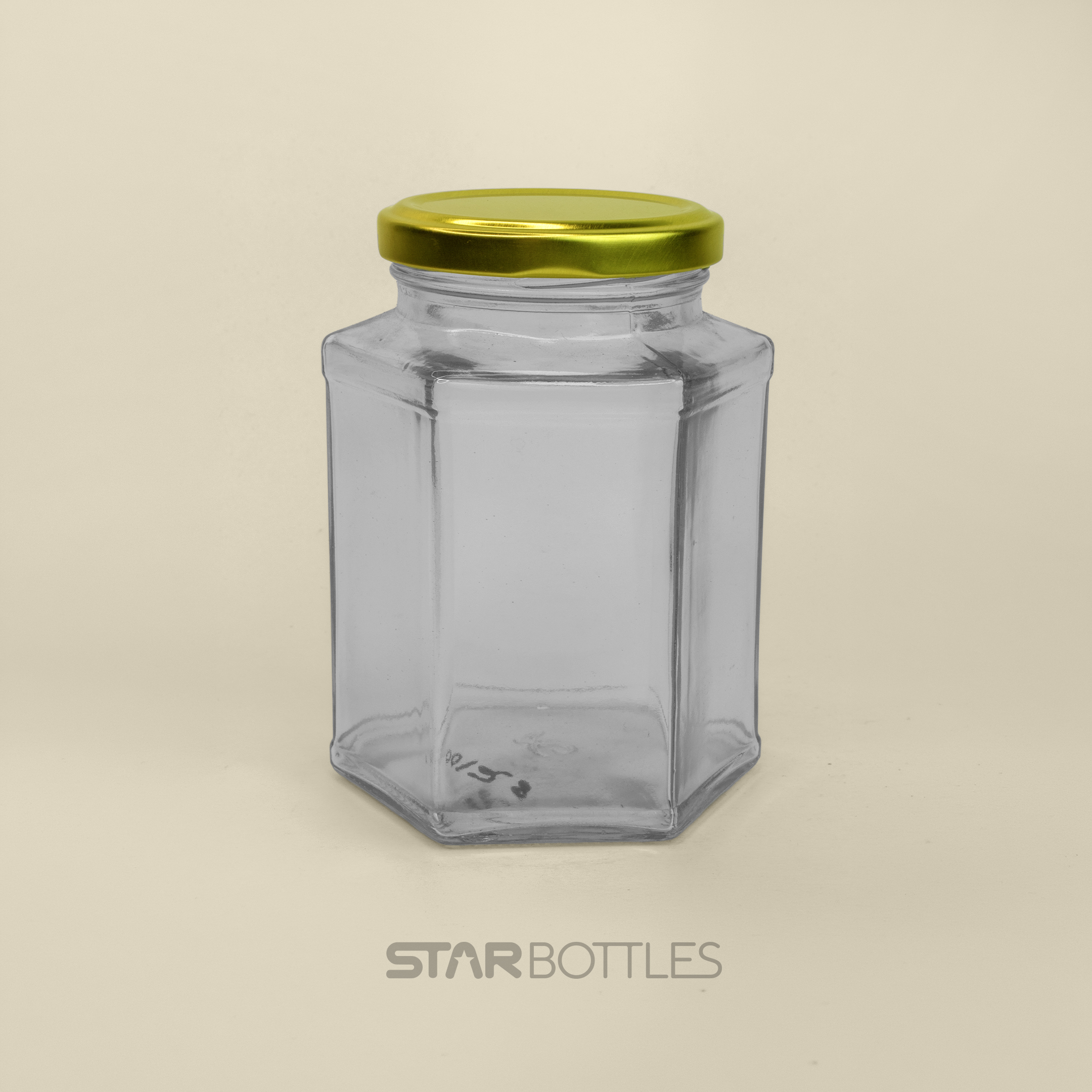 400 GM HEXAGONAL JAR 63 MM / 40 N W/O CAP