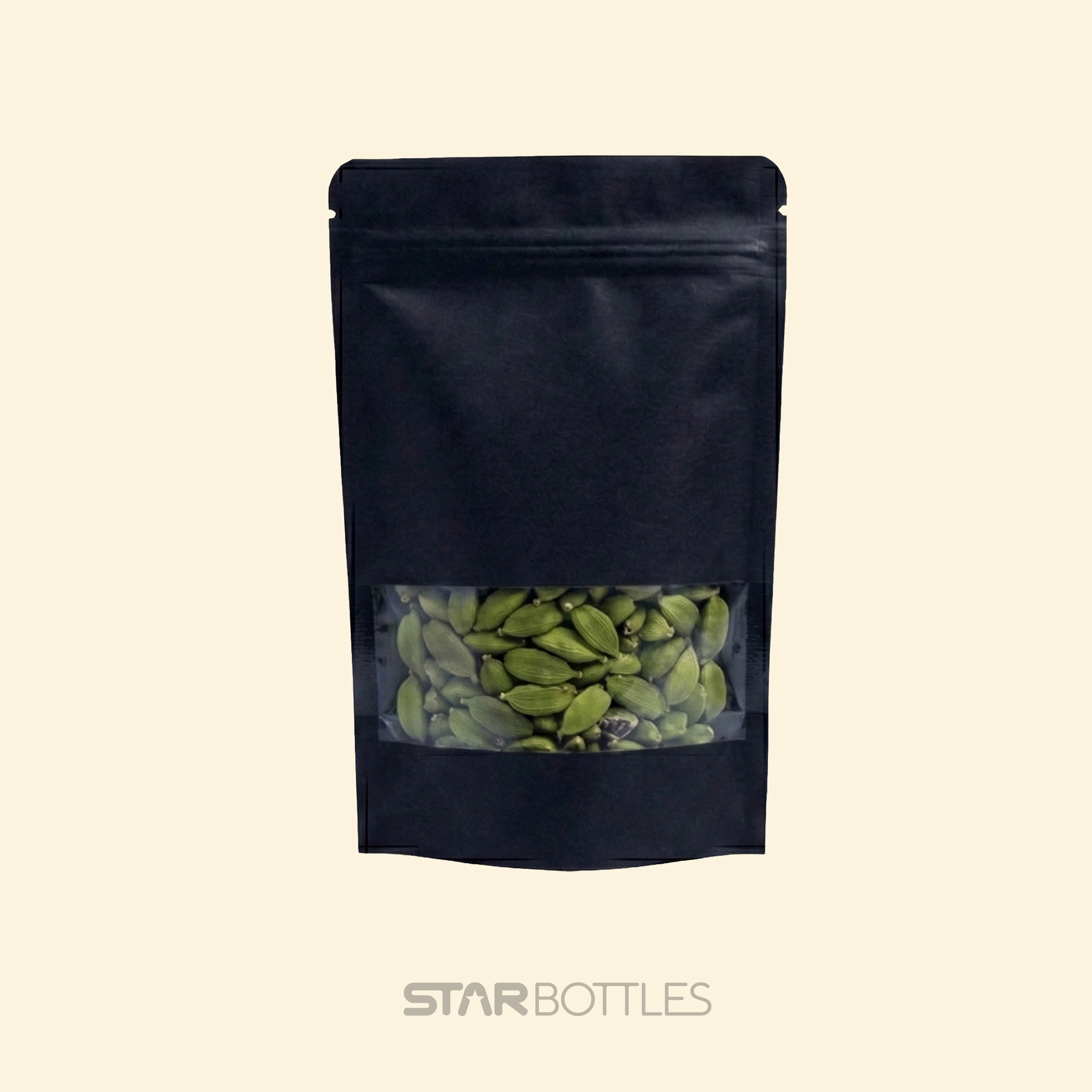 500 GM WINDOW POUCH BLACK ZIP