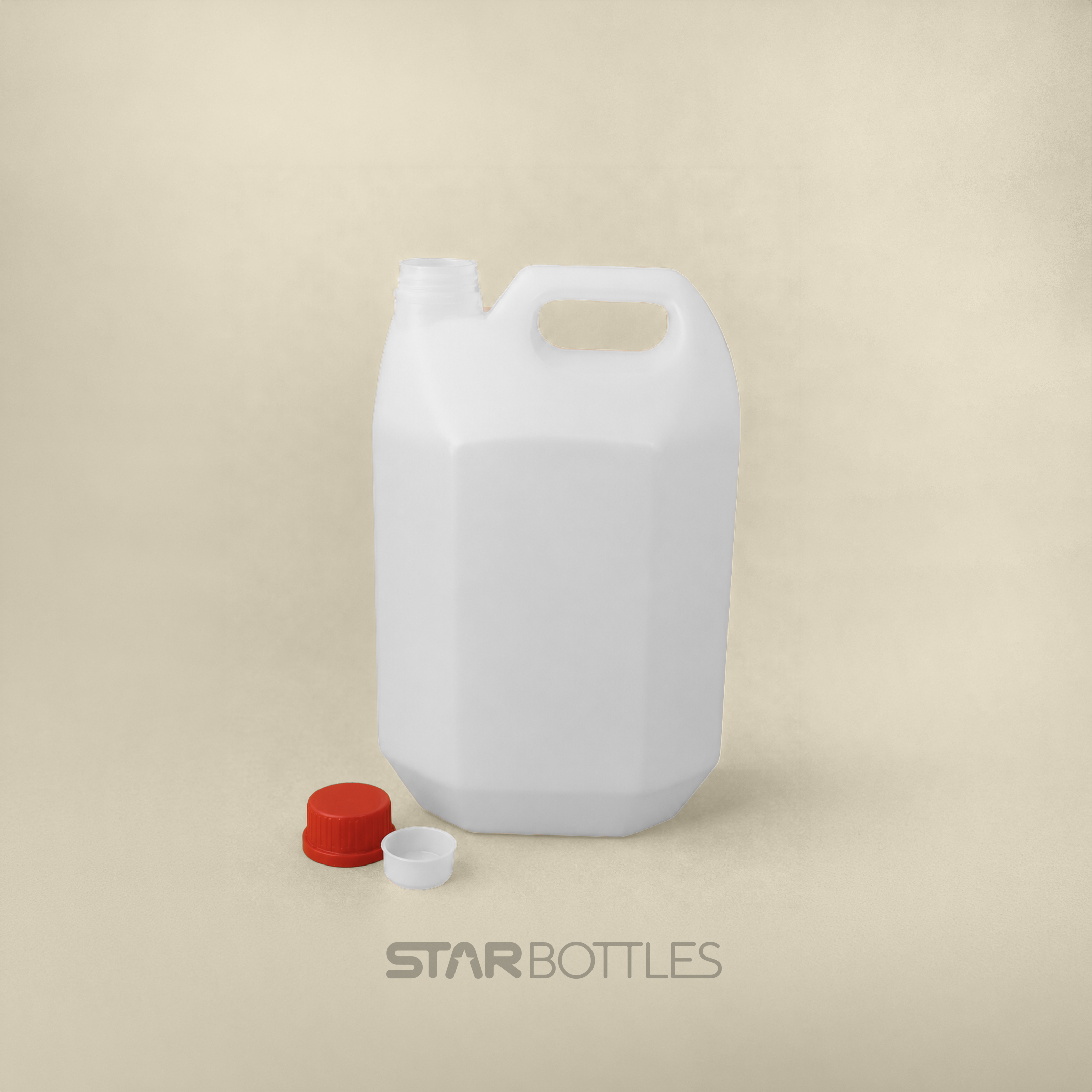 PMP - 5 LTR Plastic Jerry Can HDP M/W 220 GM Red Cap 75/B 2