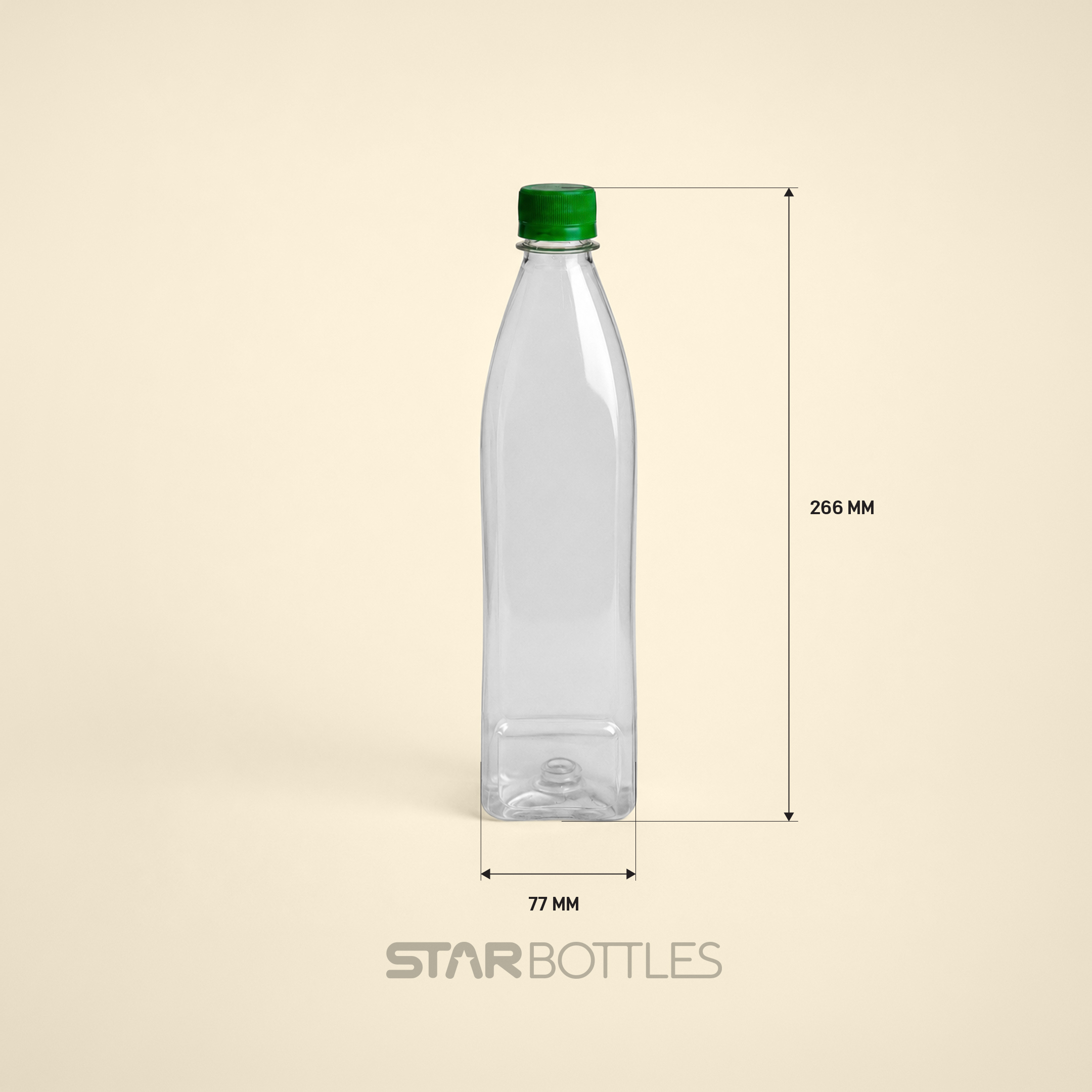 DP - 1 LTR Square NAT POP ECO 38 GM PET Bottle 120/B Sabco 3