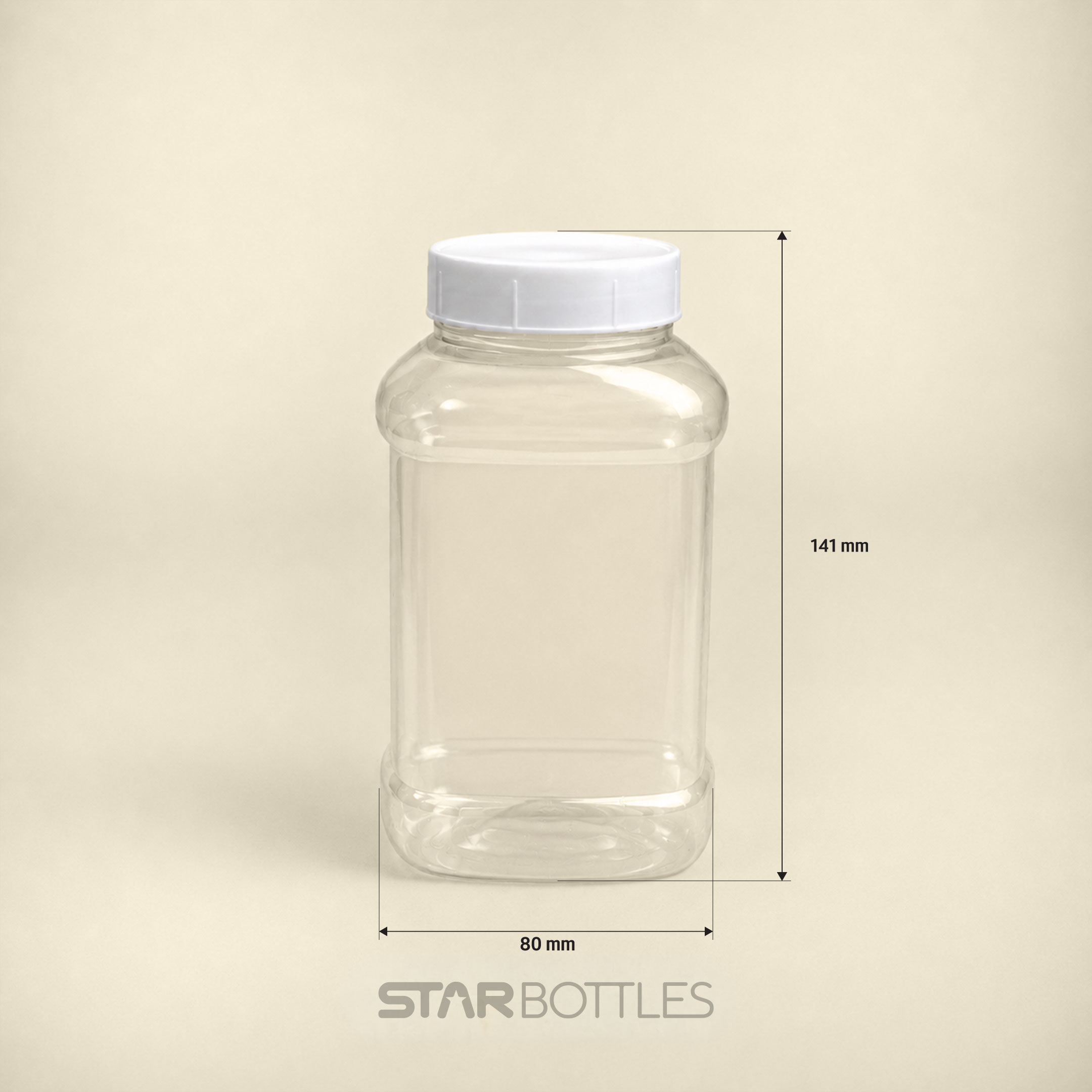 485 ml square jar 3
