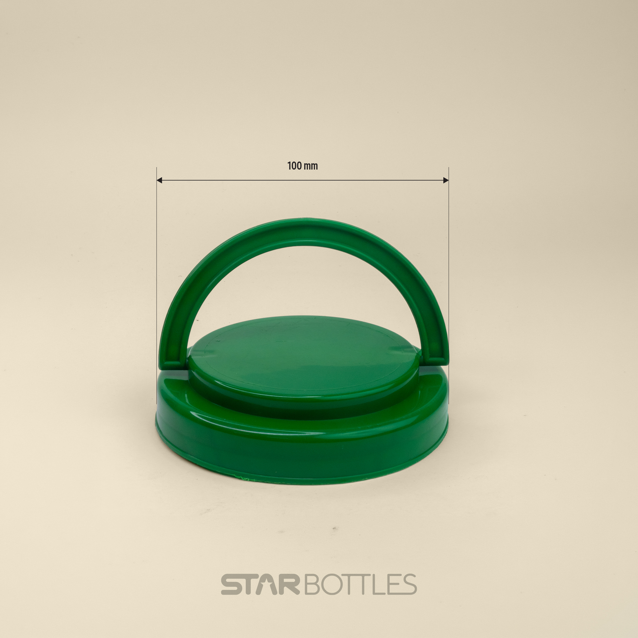 100 MM PET JAR HANDLE CAP GREEN 3