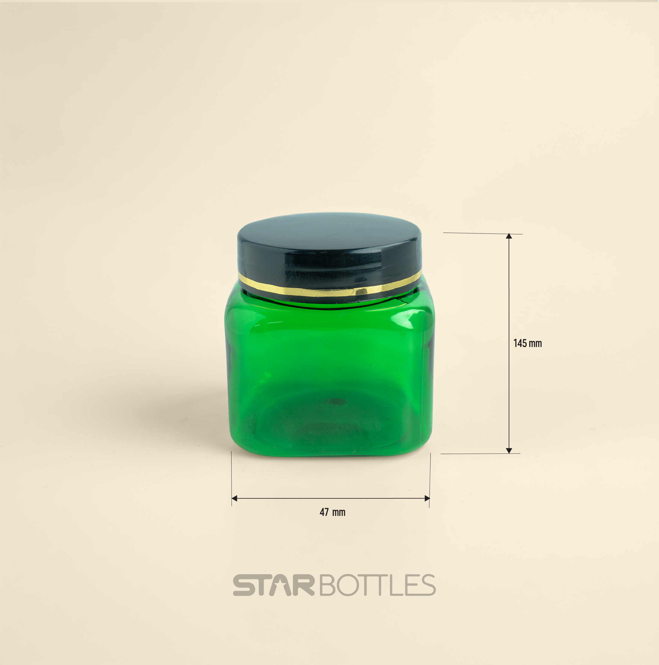 100 ml Square jar 3