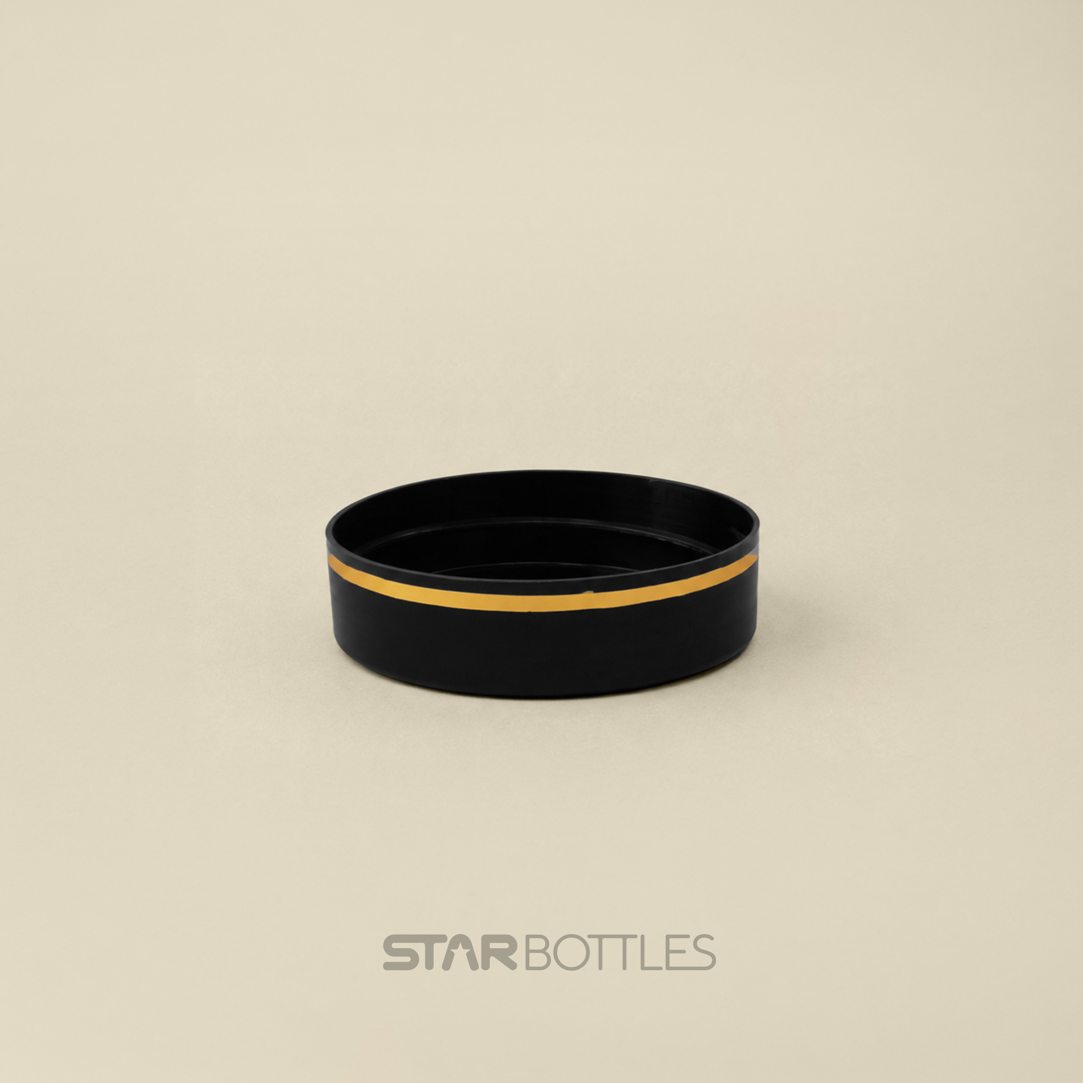 NP - 53 MM Cosmetic Cap PP Black Gold Foiling 2