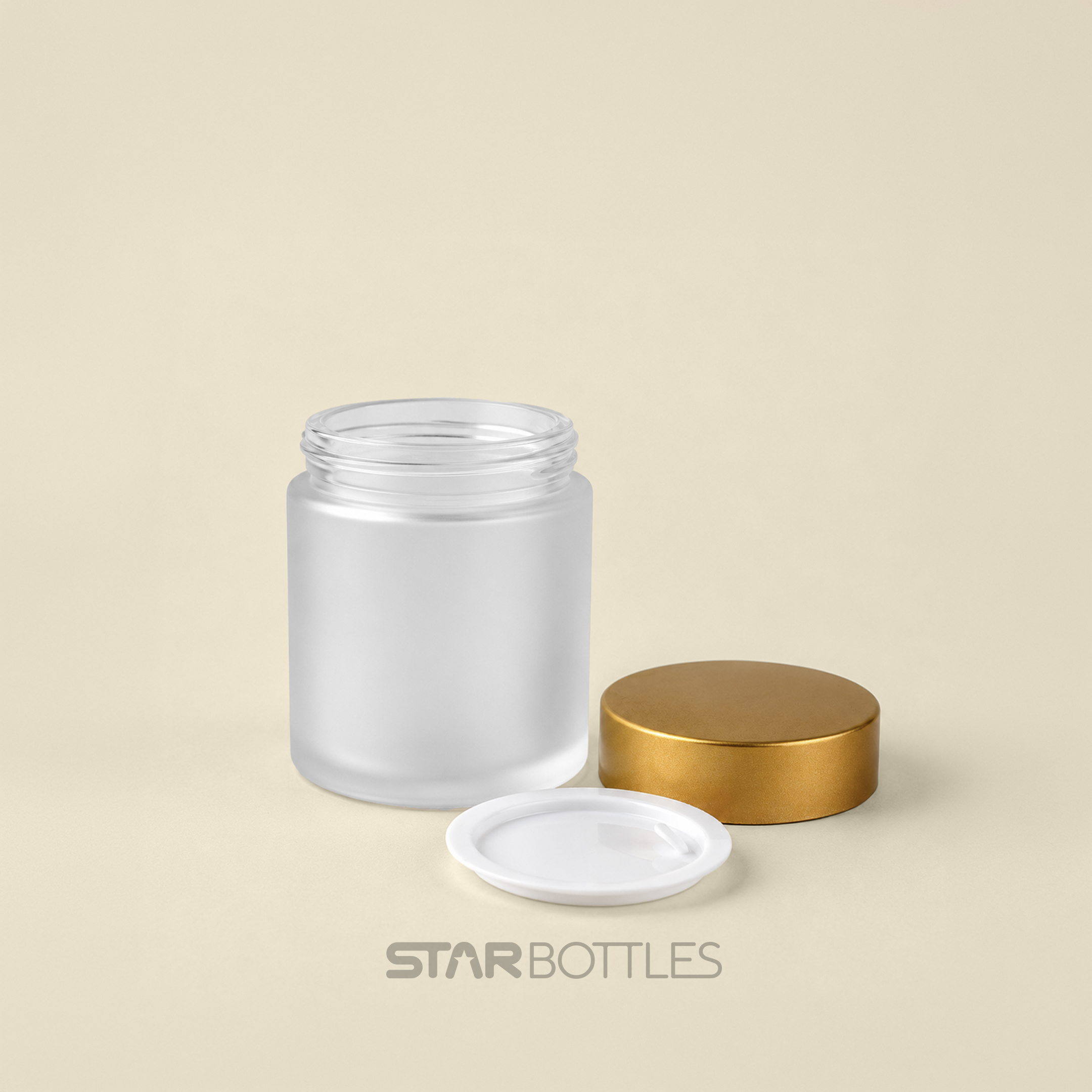 WI - 100 GM Frosted Jar With Cap And Inner 105/Box 2