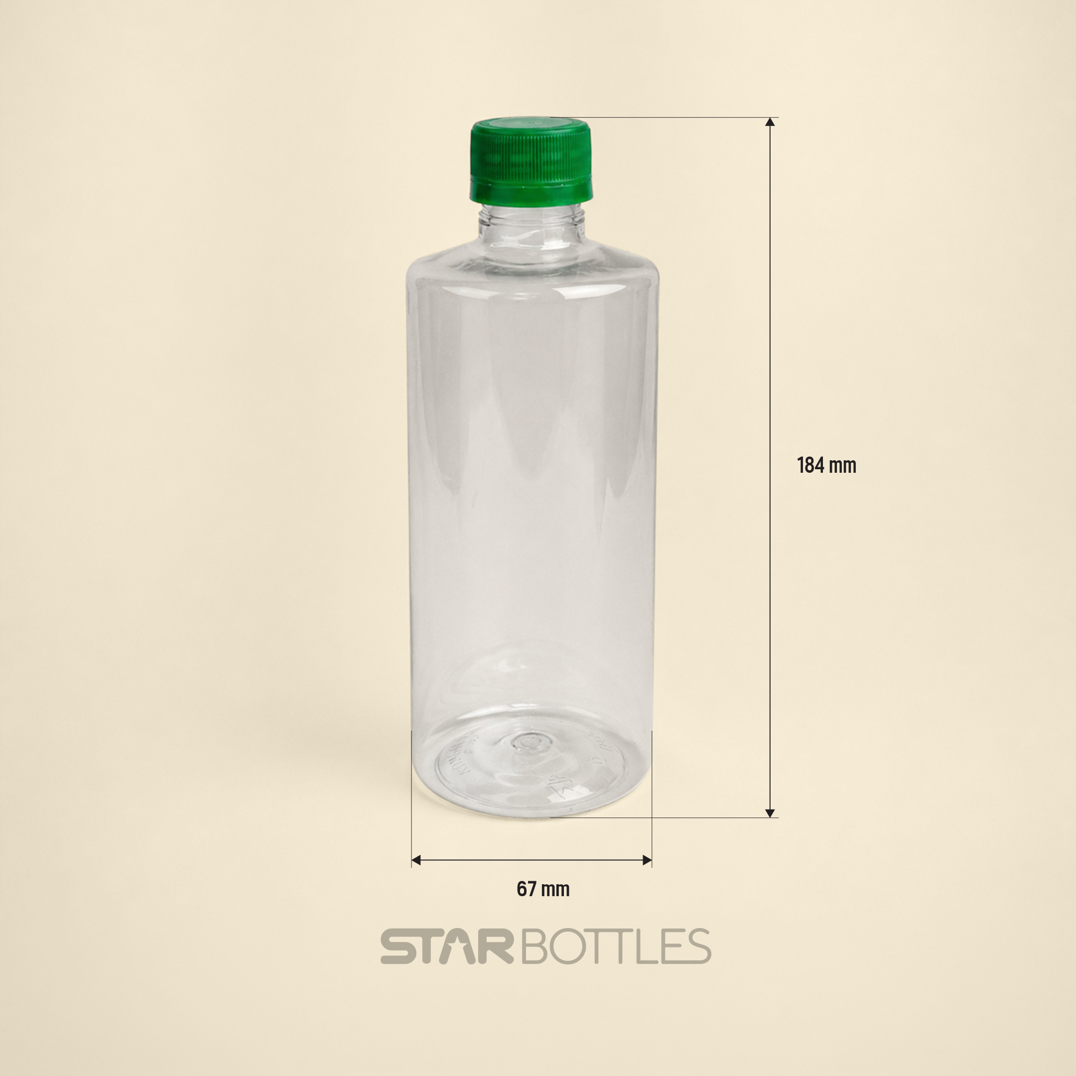 DP/B99/S 500 ML CYLINDRICAL N STD PET BOTTLE 36 GM 180/B 3
