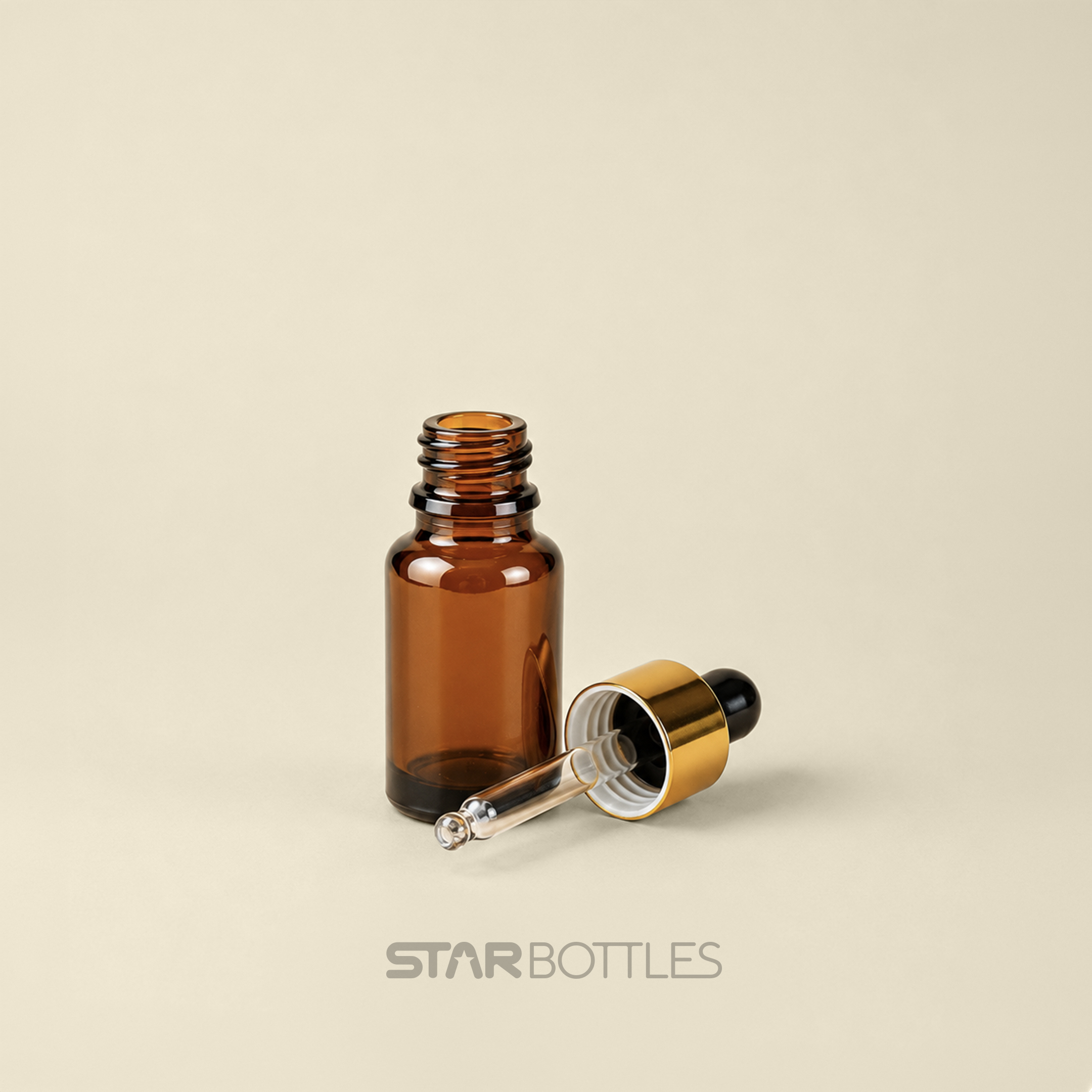 CMS - 10 ML Amber Glass Bottle 18 MM 2