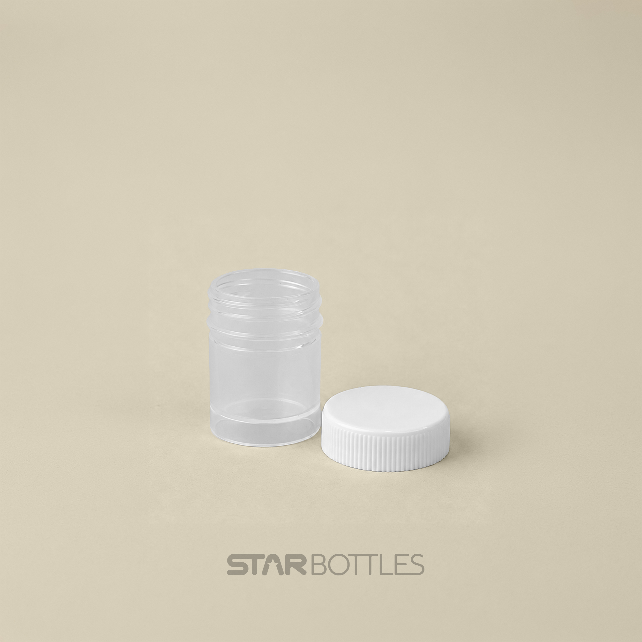 10 GM Round Balm Jar With Cap White And Wad 2