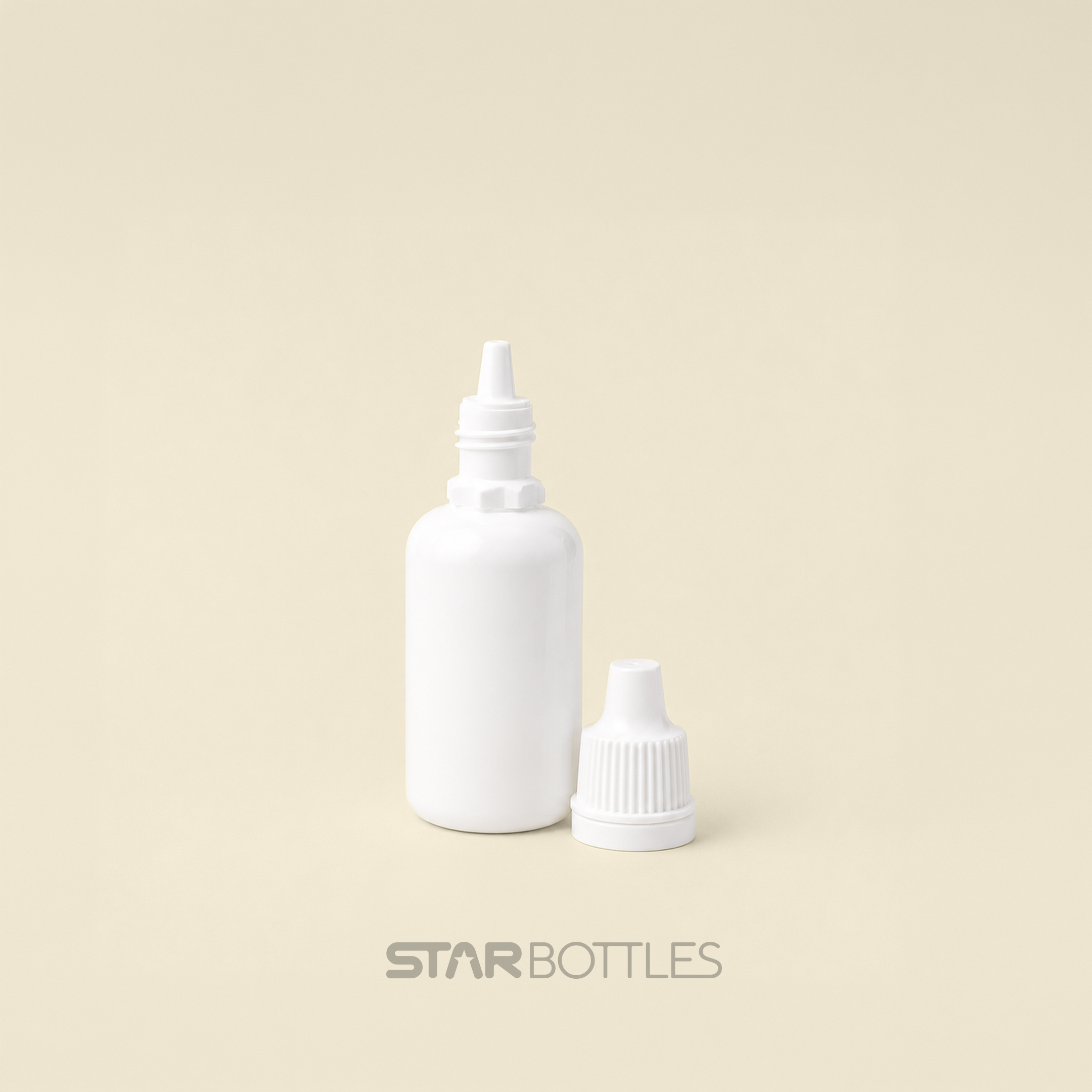 VPL - 30 ml Dropper Bottle with Cap & Plug White 2