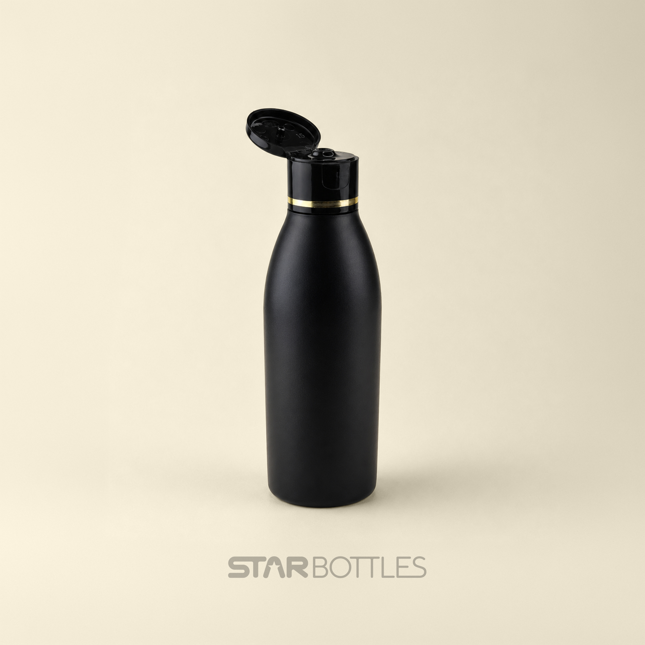 100 ml Jasmin HDPE  Bottle Black  with Black FTC Gold Foiling 2