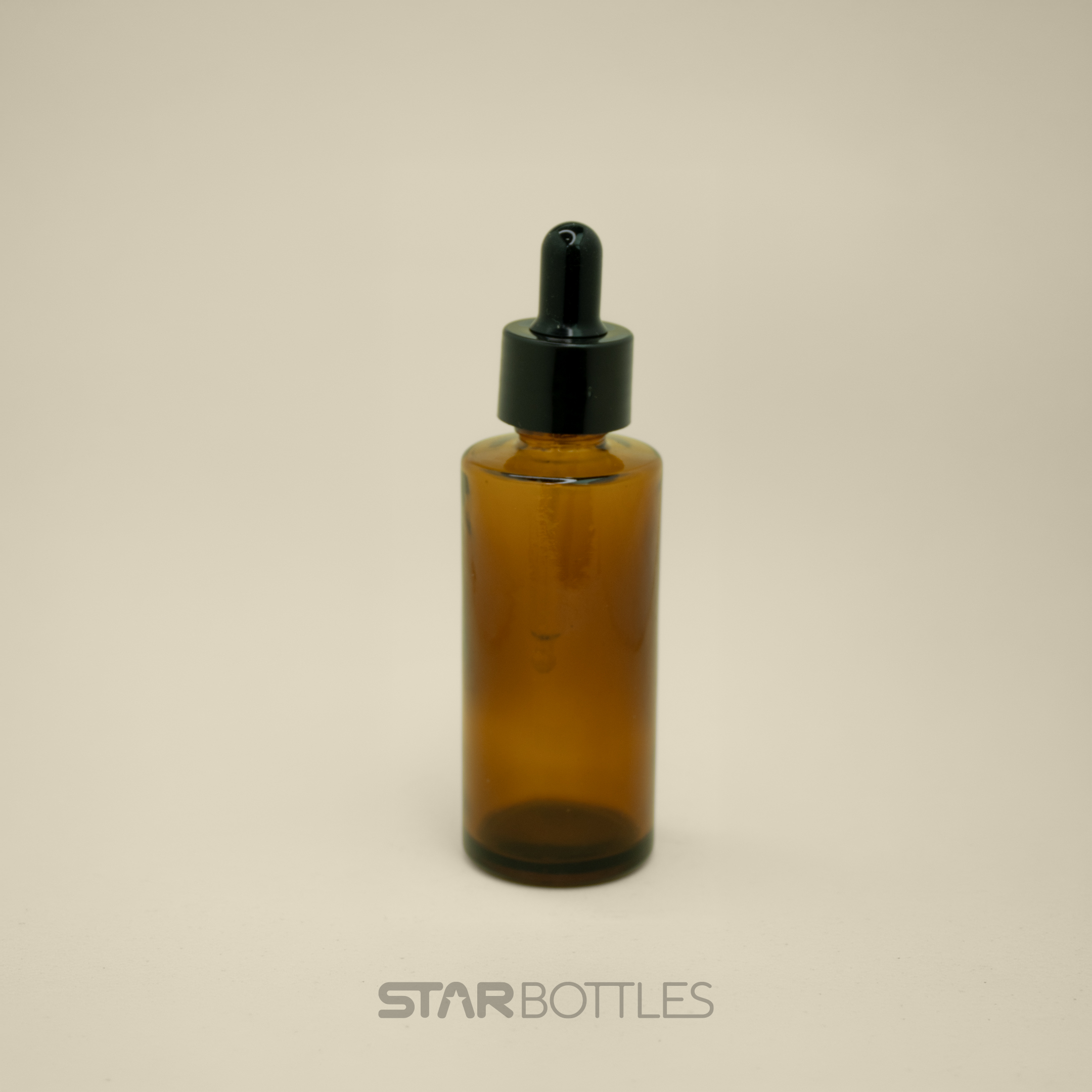 50 ml Amber glass bottle shoulder 2