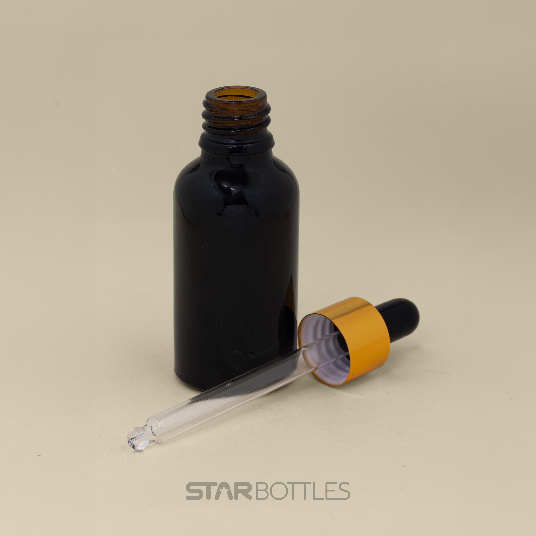 30 ml / 18 mm Neck bottle glossy black 2