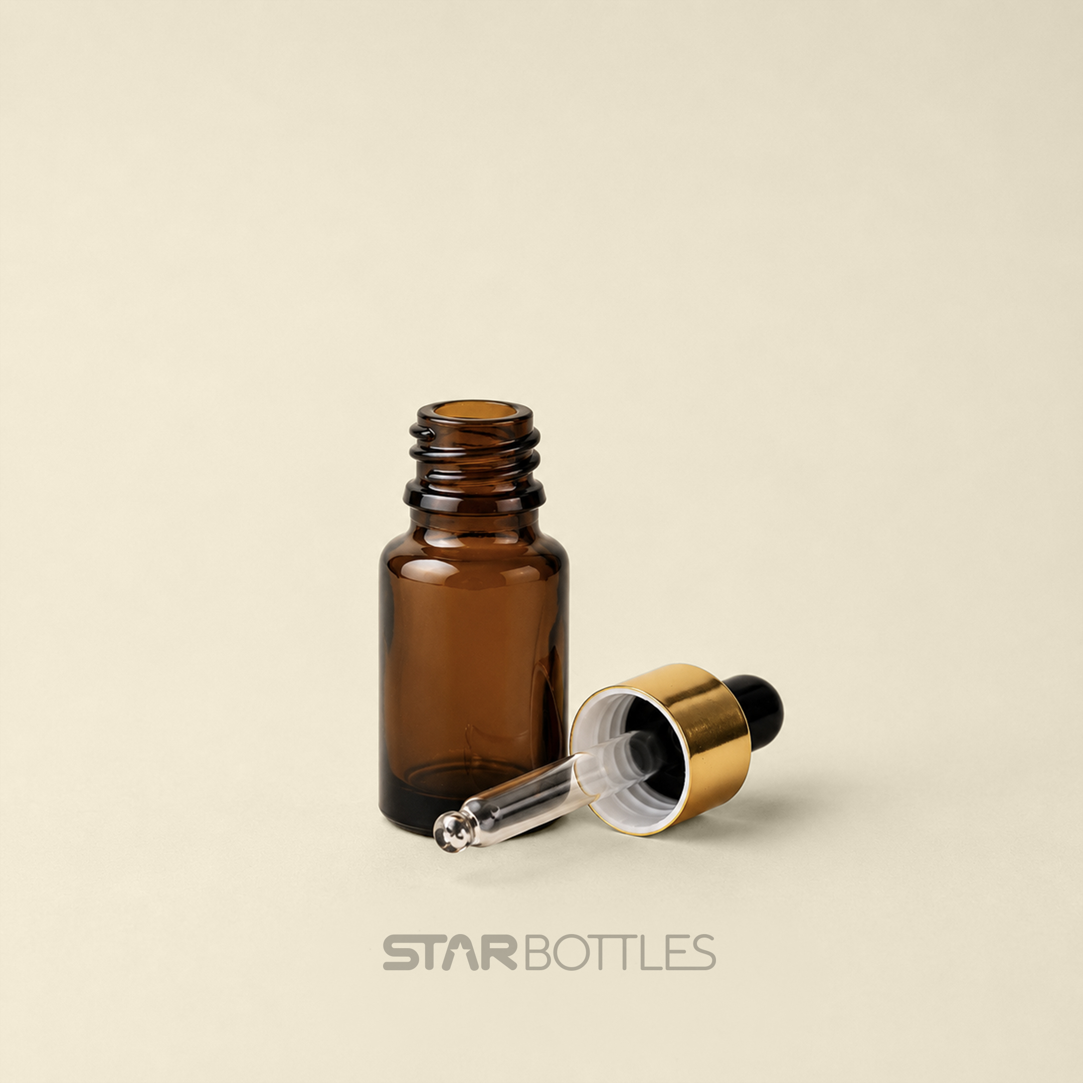 GP - 10 ML Dropper Glass Bottle Amber 270/B 2