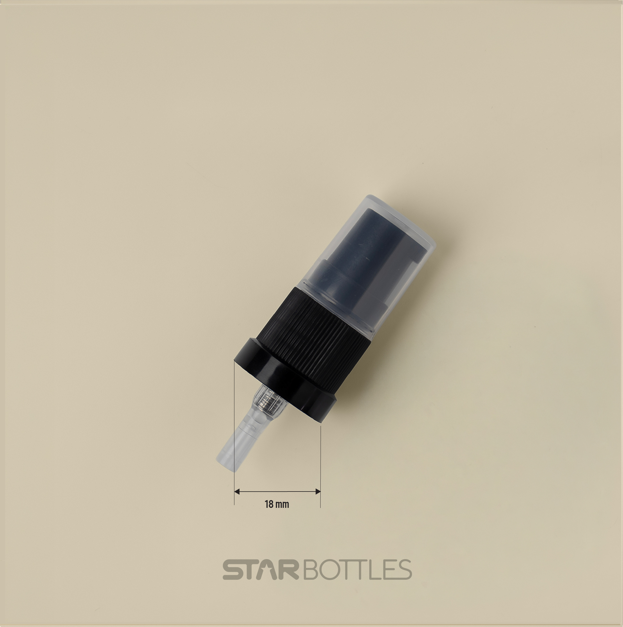 18 MM Serum pump black with over cap 3