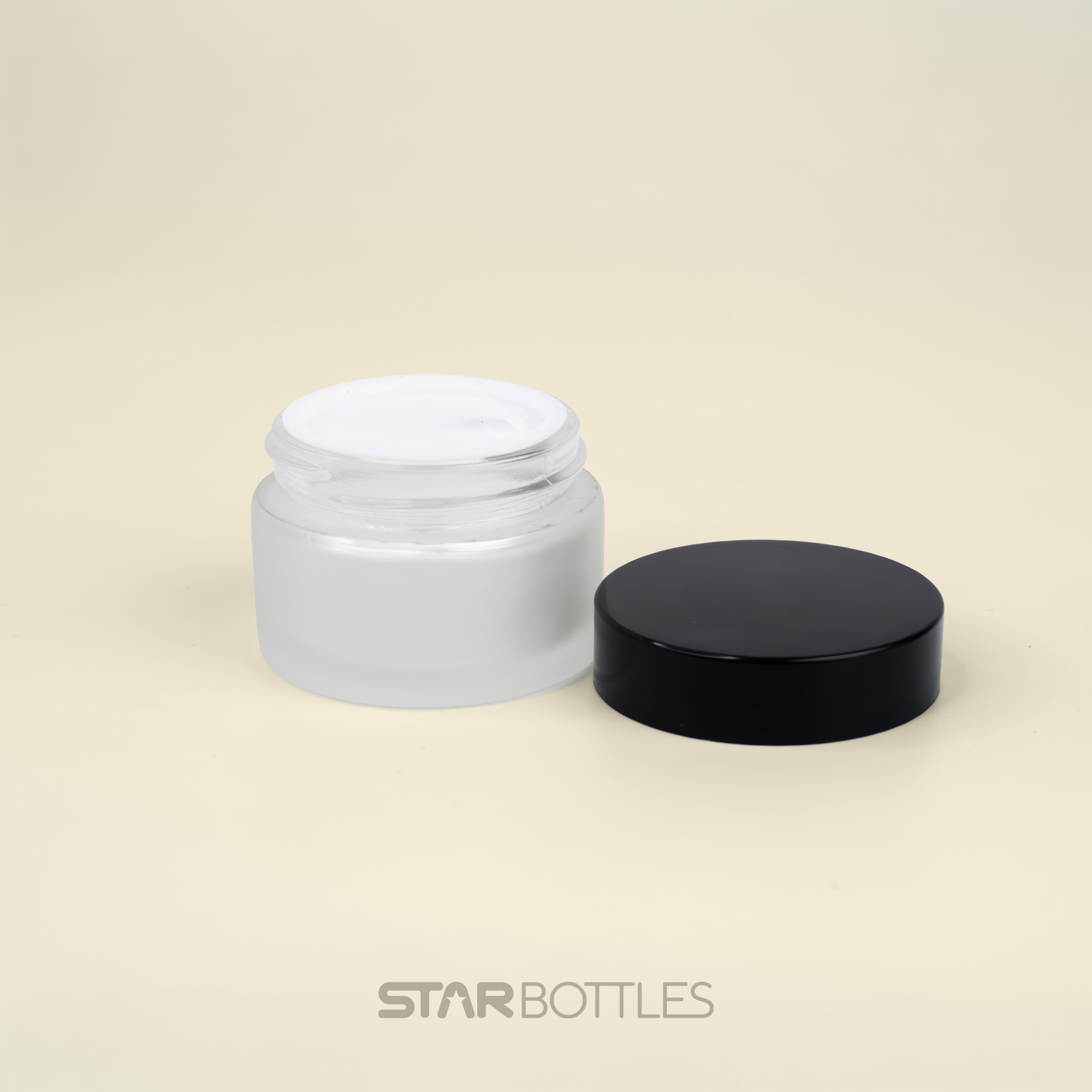 30g Glass jar frosted natural 2