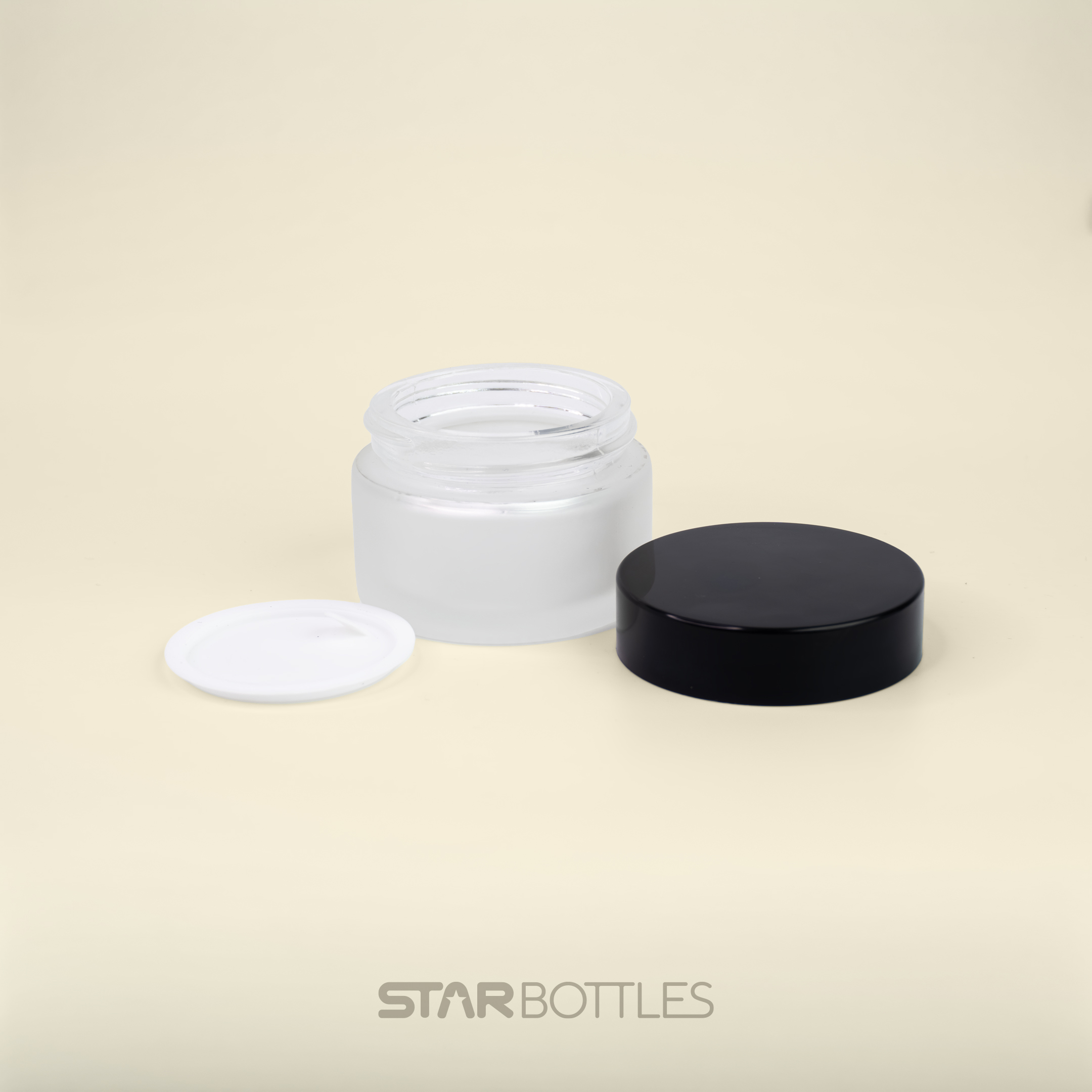 30g Glass jar frosted natural 3