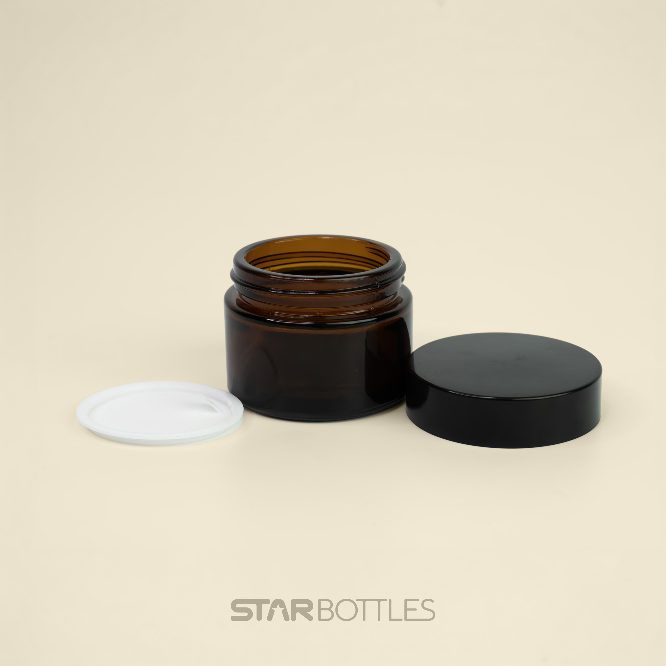 50g Amber glass jar 3