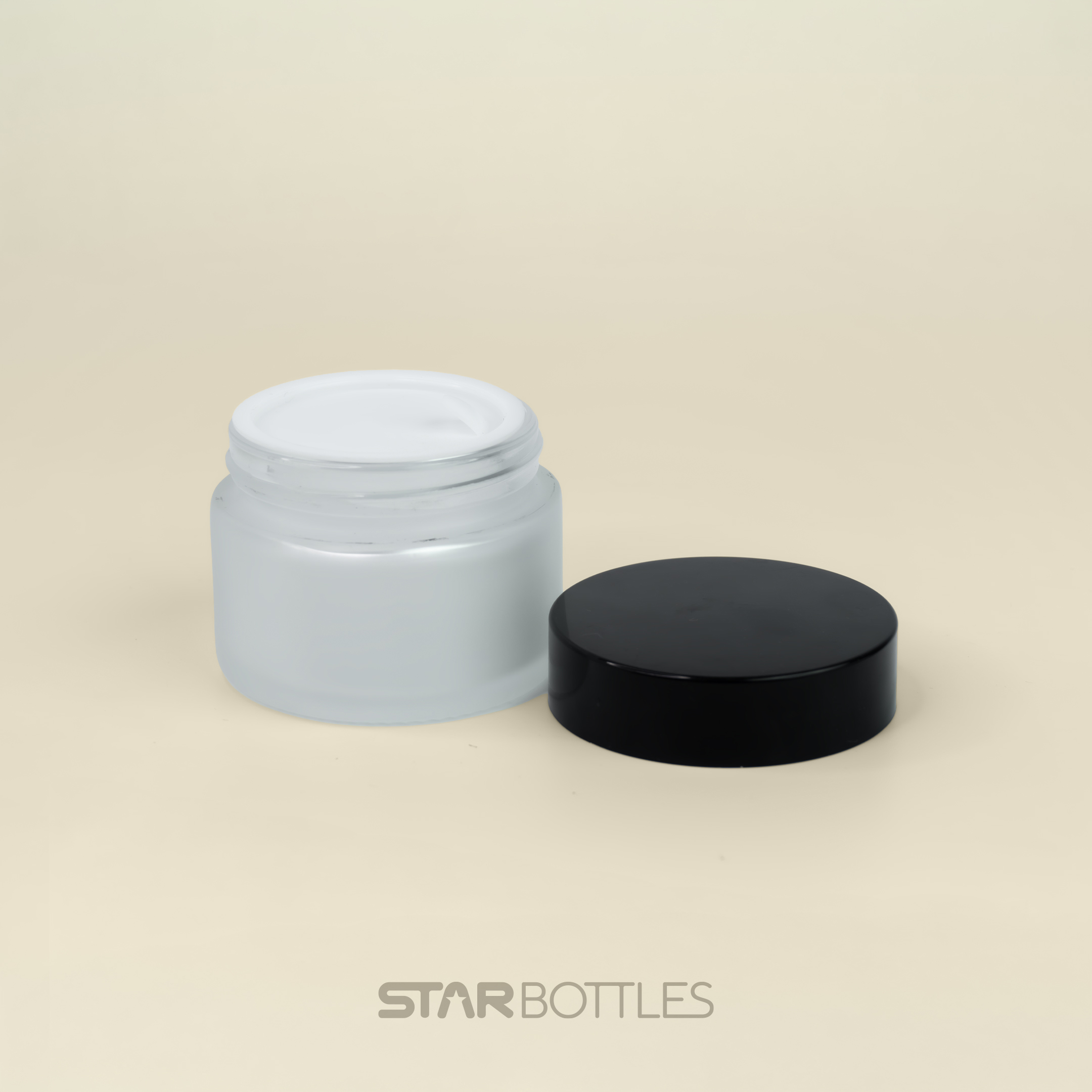 50g Glass jar frosted natural 2