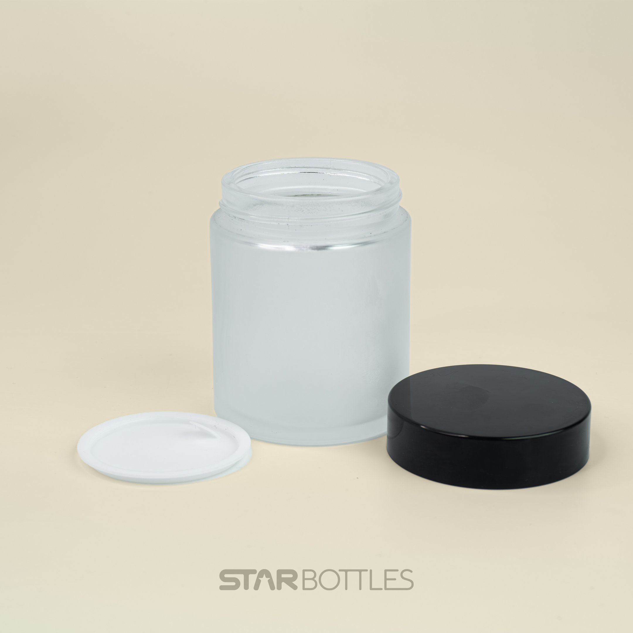100g Glass jar frosted natural 3