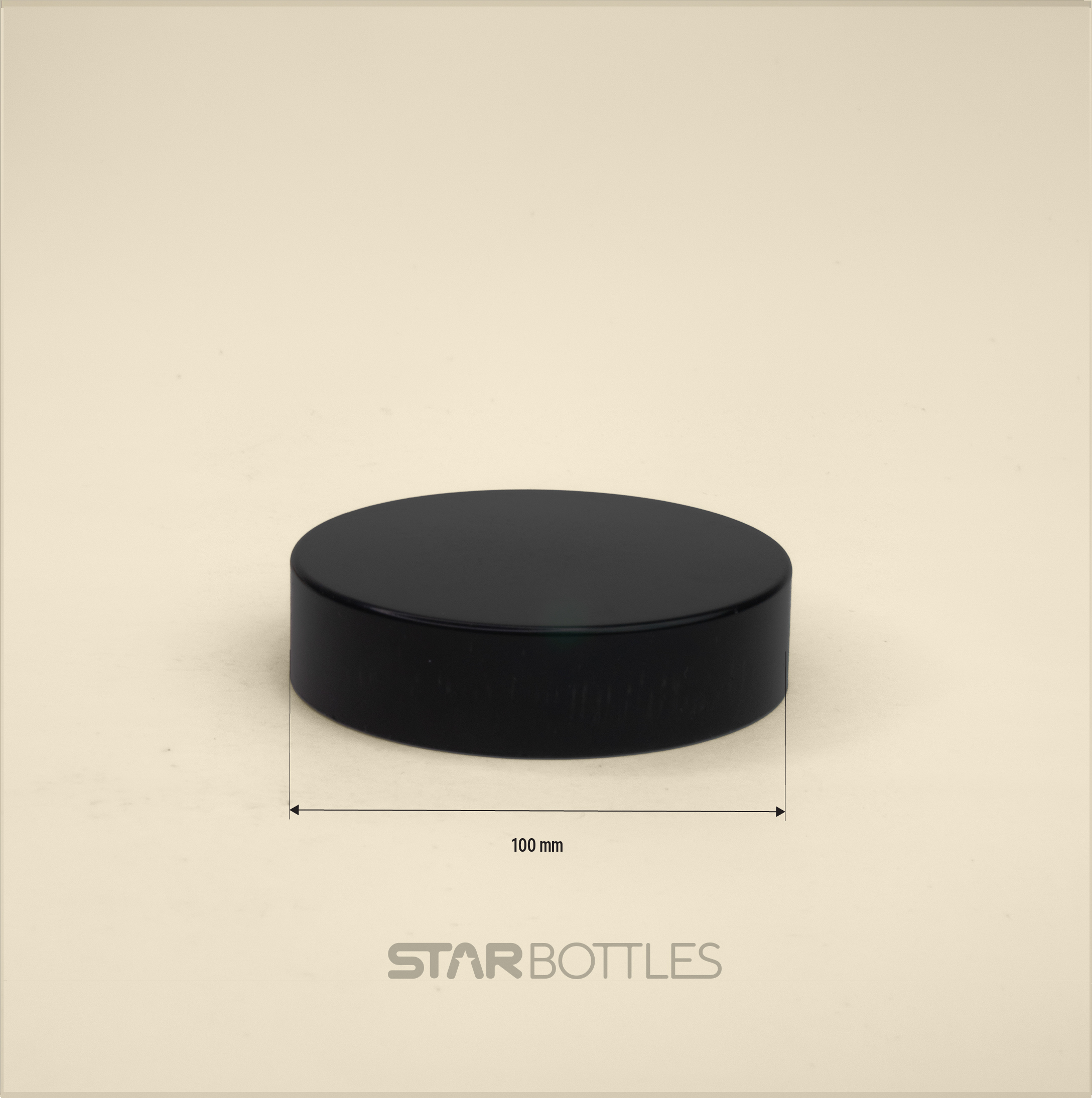 100 GM Plastic cap black with handpull 3