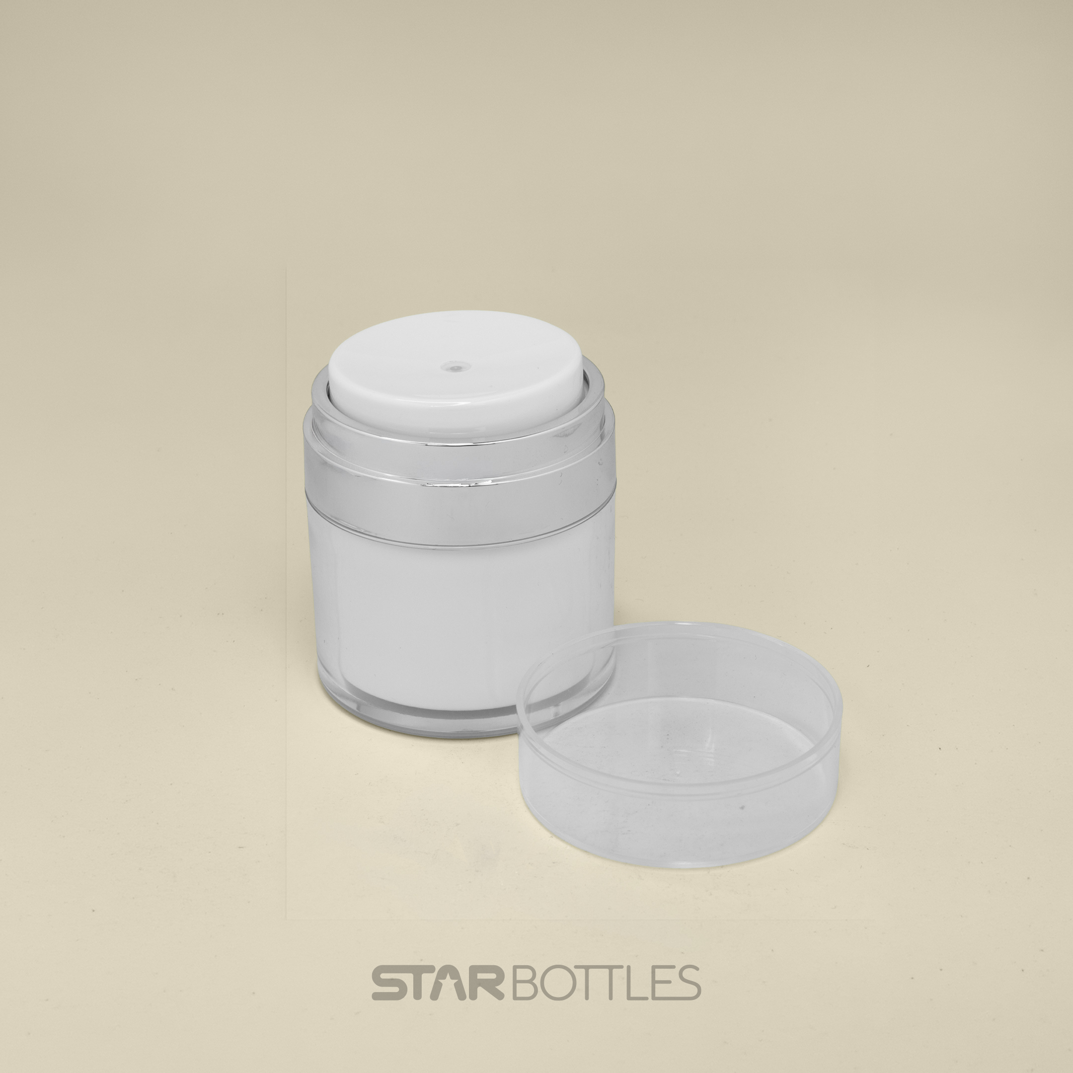 50g Airless jar silver 2