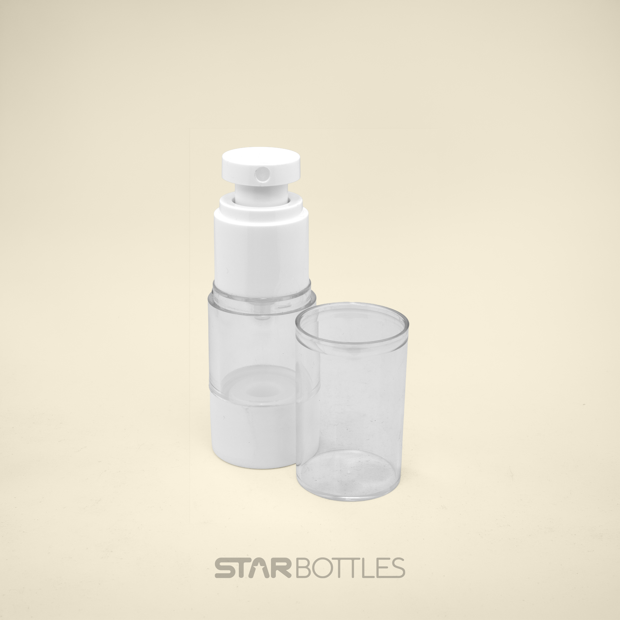 15 ml Airless bottle with sprayer white 2