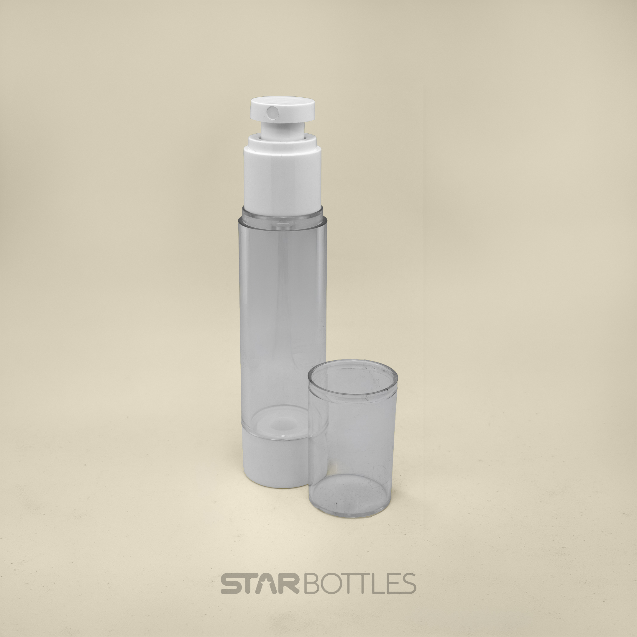 50 ml Airless bottle with sprayers white 2