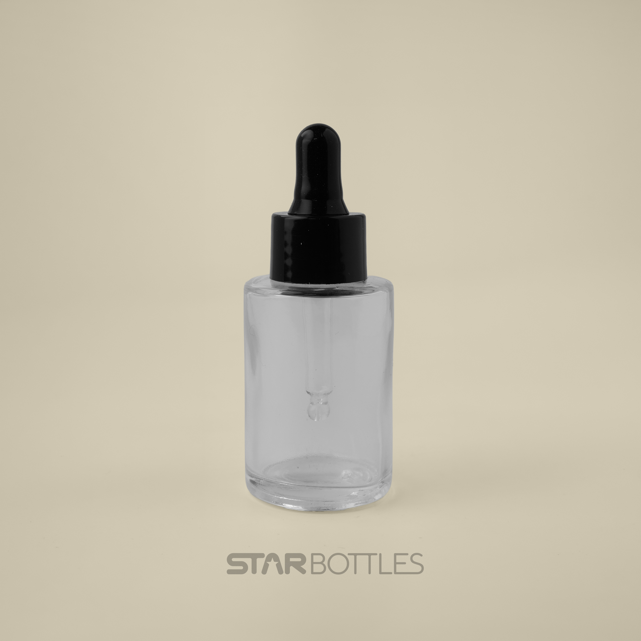 30 ml Glass bottle flat shoulder clear 2