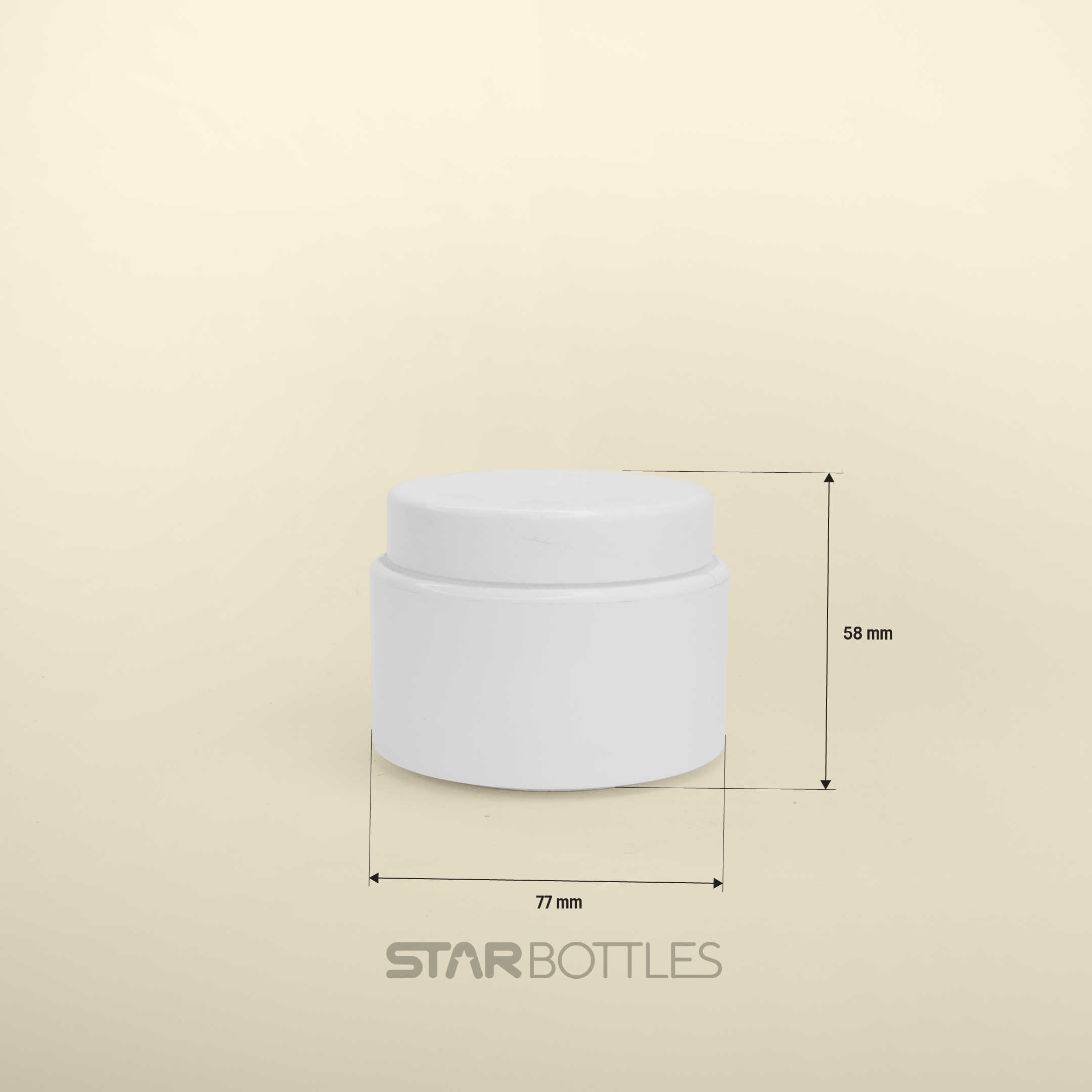 NP-100 GM Double Wall Face Cream Jar J-509 White/White 252/B 3