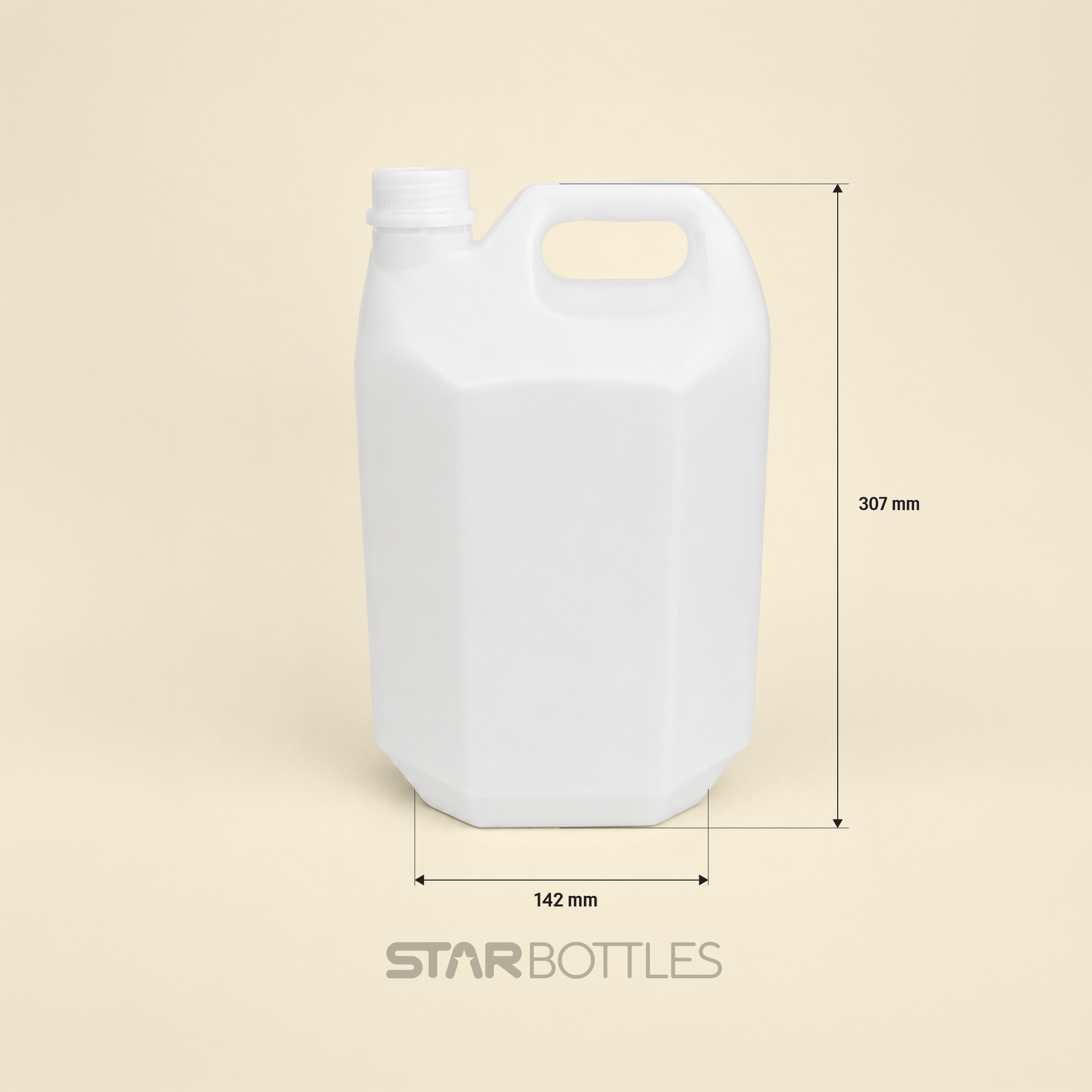 5 LTR PLASTIC JERRY CAN HDP M/W 220 GM M/W CAP 3