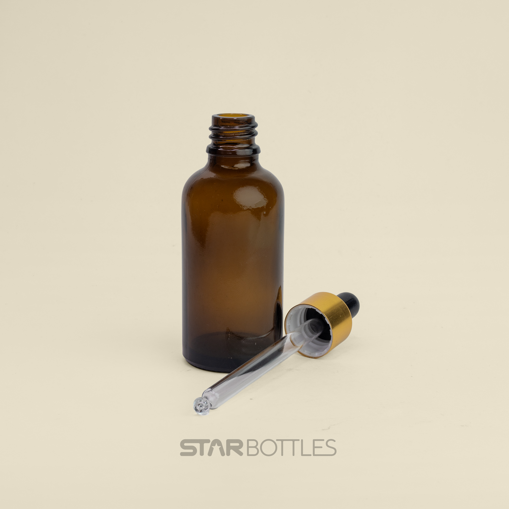 GP - 50 Ml Amber Glass Bottles 18 mm 2