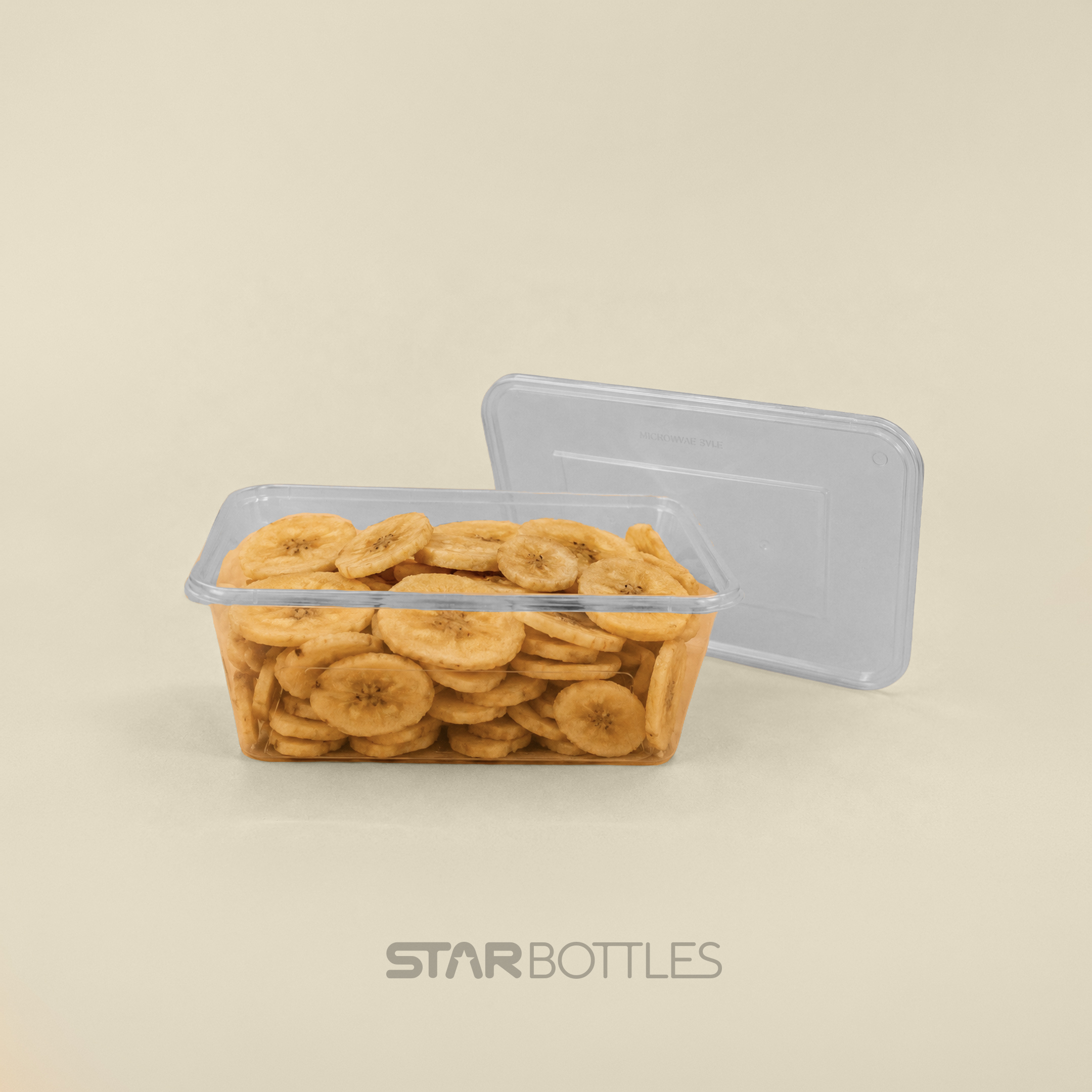 1000 ML Snacks Container Rectangle Clear 2